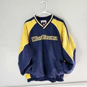90's West Virginia Blue and Yellow Pullover Jacket